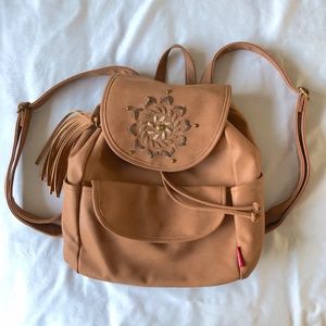 UnionBay Drawstring Backpack Purse, Tan